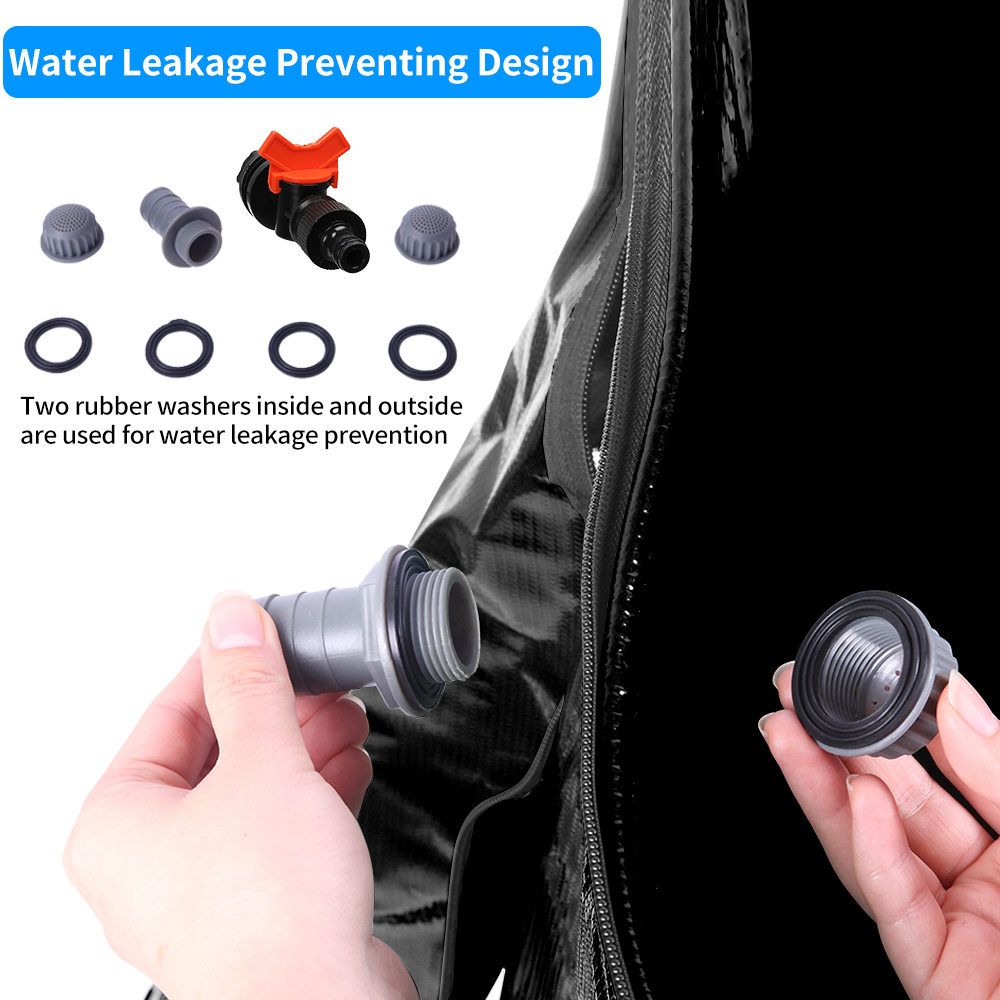 132-Gallon Black PVC Collapsible Rain Bucket – Durable & Portable Water Collector - Image 12