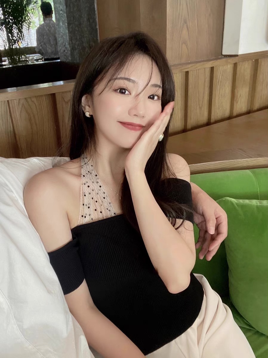 Polka Dot Mesh Fishbone Top with Halter Bottom Design - Slim Sling Style - Image 3