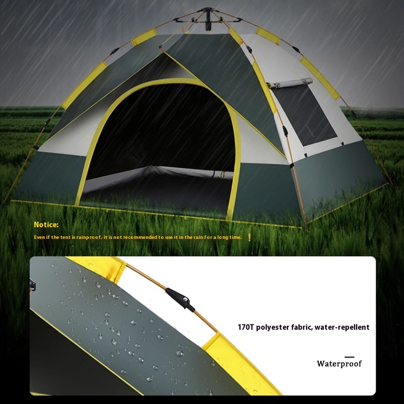 Automatic Quick-Open Tent for 3-4 People - Ideal for Outdoor Camping - Image 3