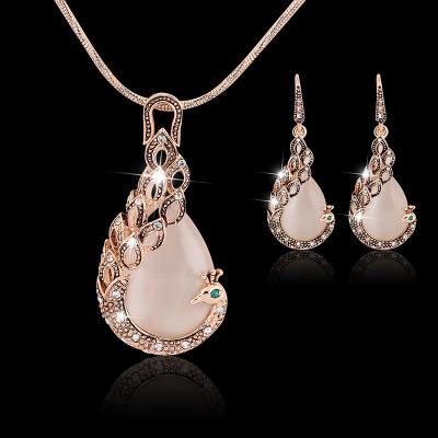Elegant Peacock Jewelry Set - Stunning Accessories for Every Occasion - Image 2