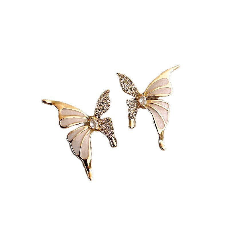 Stylish Rhinestone Butterfly Stud Earrings - Versatile Fashion Jewelry for Women - Image 8