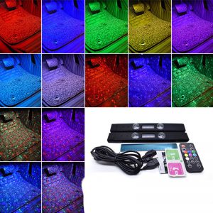 Wireless LED Atmosphere Light for Car - Foot Soles Full of Stars Sound Activated