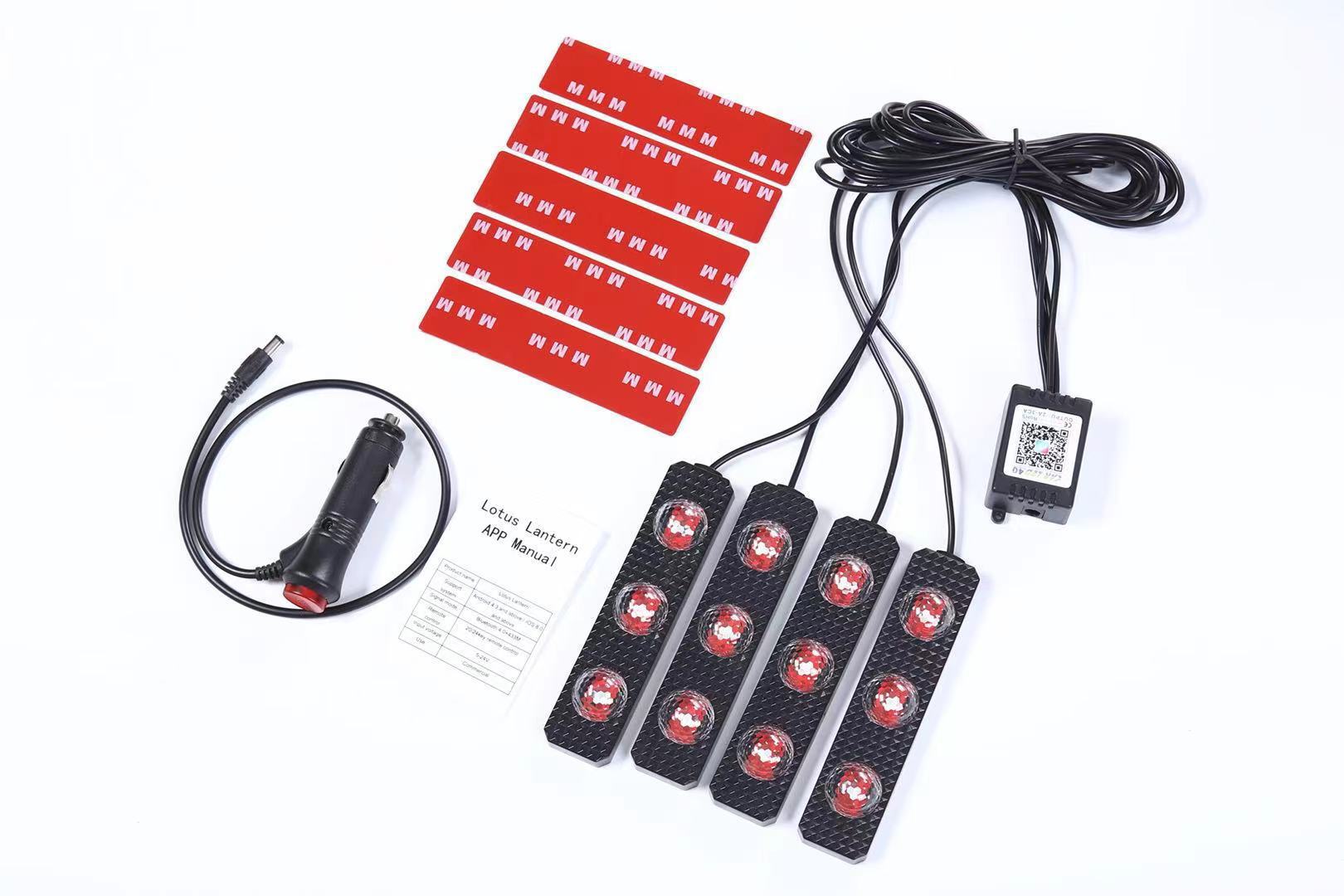 Wireless LED Atmosphere Light for Car - Foot Soles Full of Stars Sound Activated - Image 4