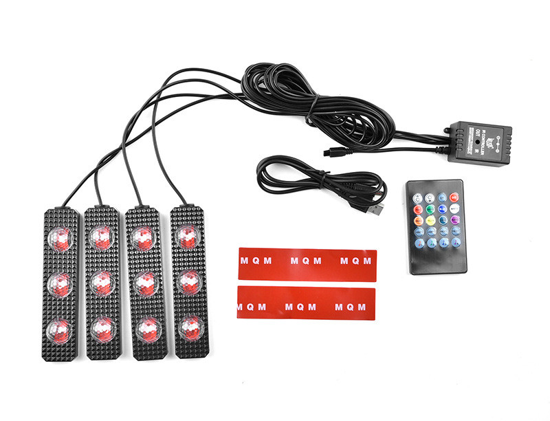 Wireless LED Atmosphere Light for Car - Foot Soles Full of Stars Sound Activated - Image 6