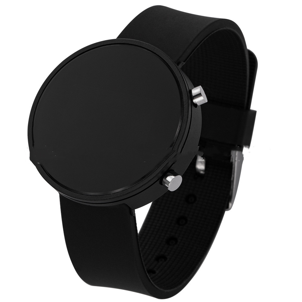 Sleek Silicone Strap Electronic Watch with LED Screen Display in Vibrant Colors