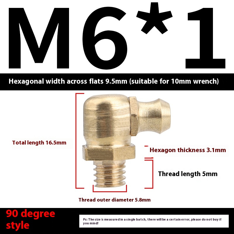 British Pure Copper Head Grease Nipple with 45 Bend 90 Degree Nozzle - Durable Butter Cup Design - Image 3