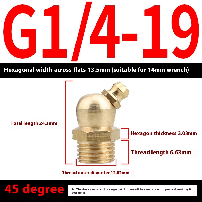 British Pure Copper Head Grease Nipple with 45 Bend 90 Degree Nozzle - Durable Butter Cup Design - Image 13