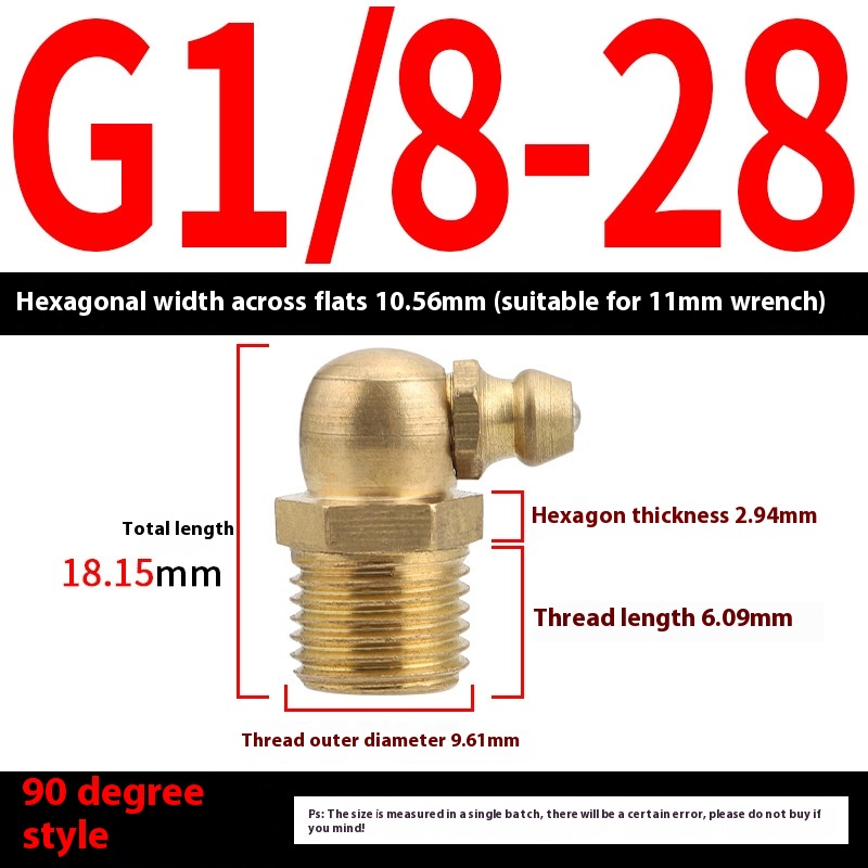 British Pure Copper Head Grease Nipple with 45 Bend 90 Degree Nozzle - Durable Butter Cup Design - Image 16