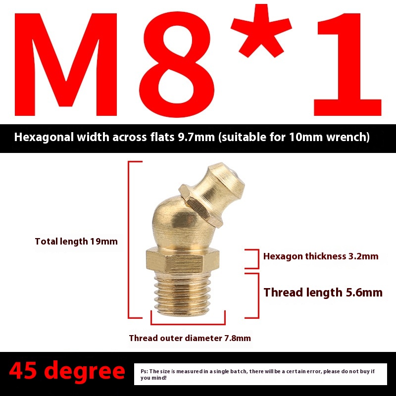 British Pure Copper Head Grease Nipple with 45 Bend 90 Degree Nozzle - Durable Butter Cup Design - Image 38