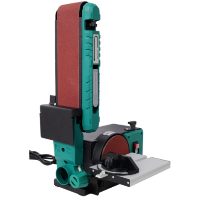 High-Performance Benchtop Belt and Disc Sander, 120V 60Hz, 4x36 In. Belt & 6 In. Disc, Sleek Green Finish