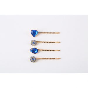 4-Piece Leather Clip Hair Accessory Set - Stylish & Durable Hair Clips