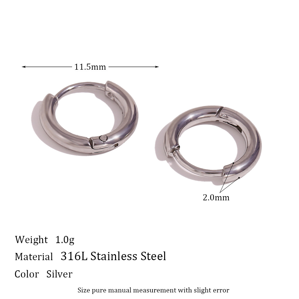 Versatile Stainless Steel Plated 18K Ear Clip Hoop Jewelry - Chic Ear Accessories for Her - Image 2