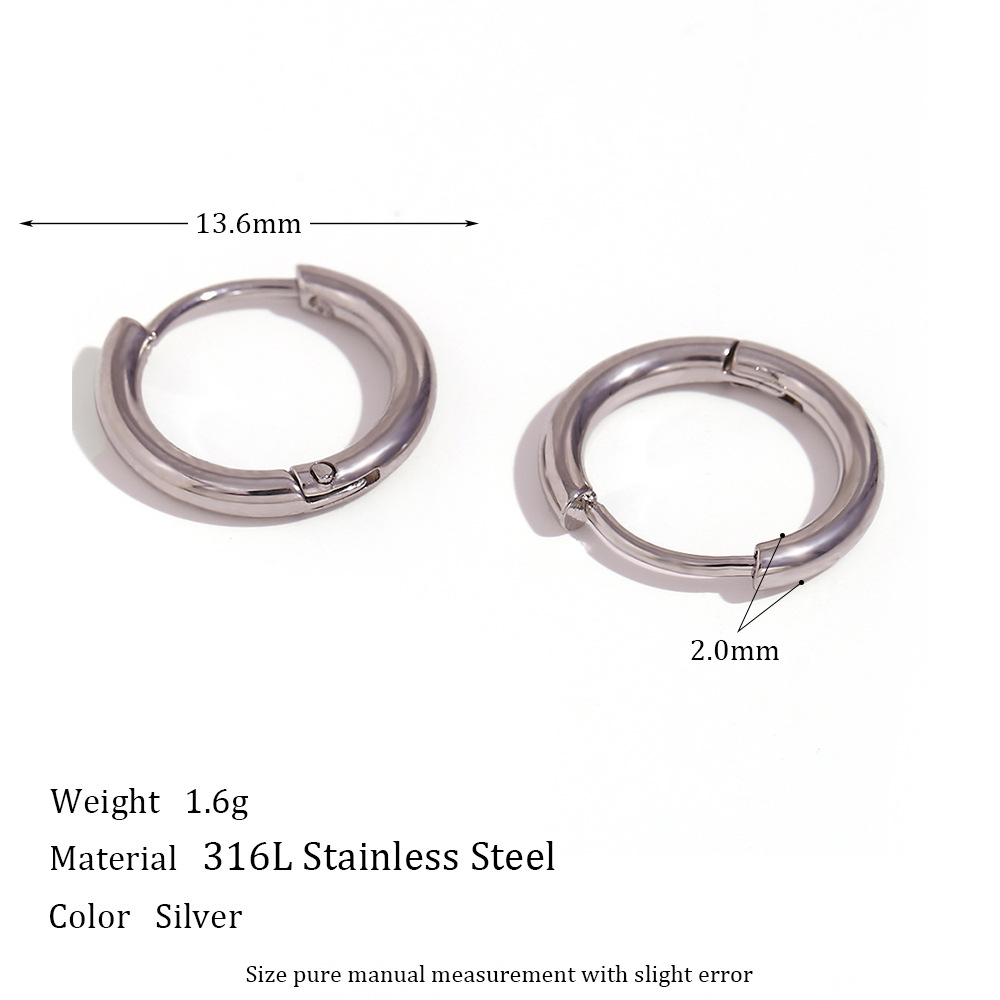 Versatile Stainless Steel Plated 18K Ear Clip Hoop Jewelry - Chic Ear Accessories for Her - Image 3