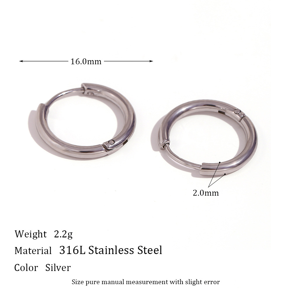 Versatile Stainless Steel Plated 18K Ear Clip Hoop Jewelry - Chic Ear Accessories for Her - Image 4