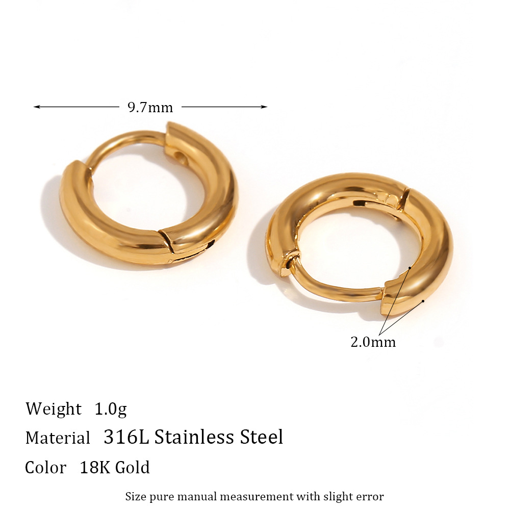 Versatile Stainless Steel Plated 18K Ear Clip Hoop Jewelry - Chic Ear Accessories for Her - Image 9