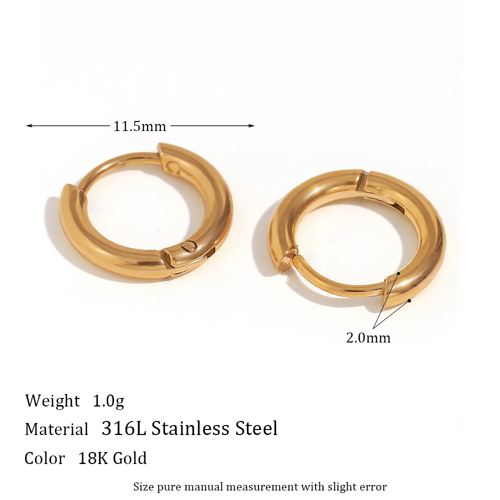 Versatile Stainless Steel Plated 18K Ear Clip Hoop Jewelry - Chic Ear Accessories for Her - Image 10