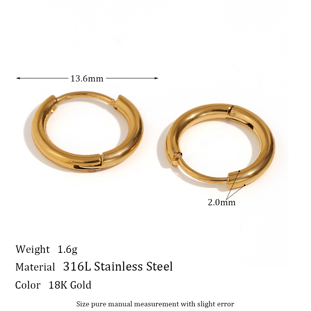 Versatile Stainless Steel Plated 18K Ear Clip Hoop Jewelry - Chic Ear Accessories for Her - Image 11