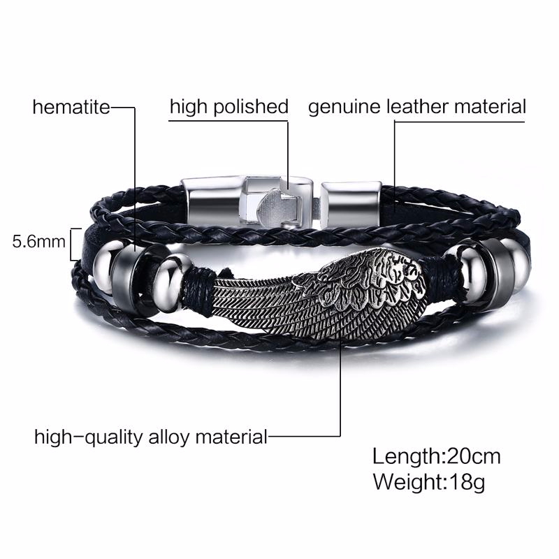Alloy Lucky Figure 8 Leather Bracelet - Stylish & Unique Accessory - Image 13