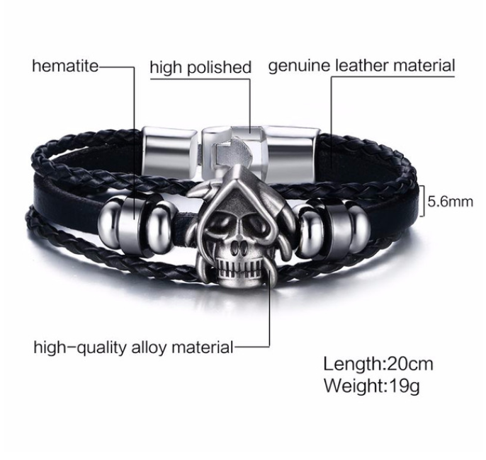 Alloy Lucky Figure 8 Leather Bracelet - Stylish & Unique Accessory - Image 17