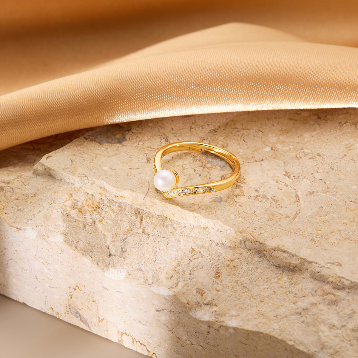 Vintage-Inspired Minority Real Gold Plated Copper Ring for Timeless Elegance - Image 6