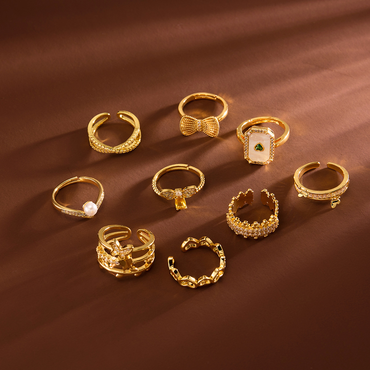 Vintage-Inspired Minority Real Gold Plated Copper Ring for Timeless Elegance - Image 7