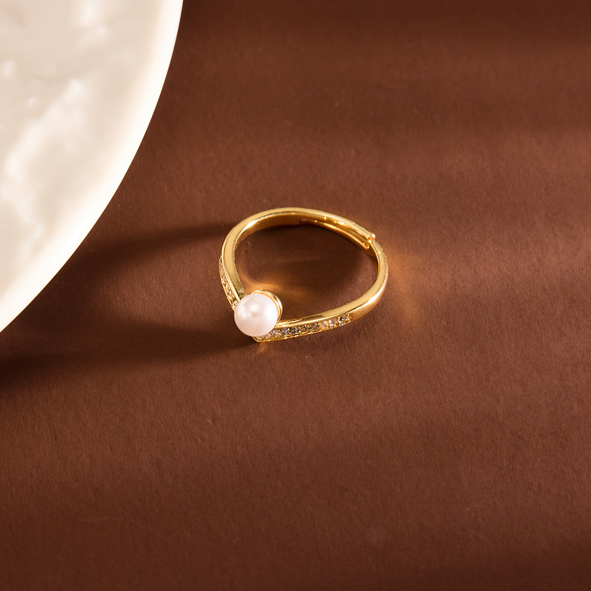 Vintage-Inspired Minority Real Gold Plated Copper Ring for Timeless Elegance - Image 9