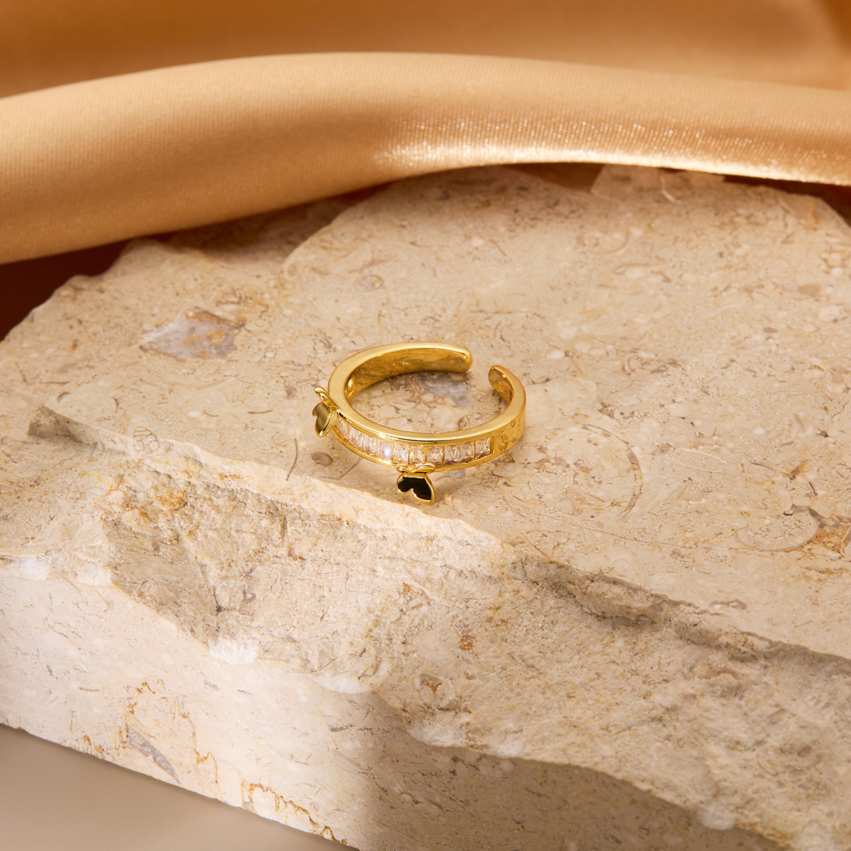 Vintage-Inspired Minority Real Gold Plated Copper Ring for Timeless Elegance - Image 14