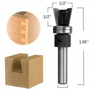 Dovetail Cutter Bearing Copy Type - Precision Slot Milling Tool for Woodworking, Trimming Machine, and Engraving Applications