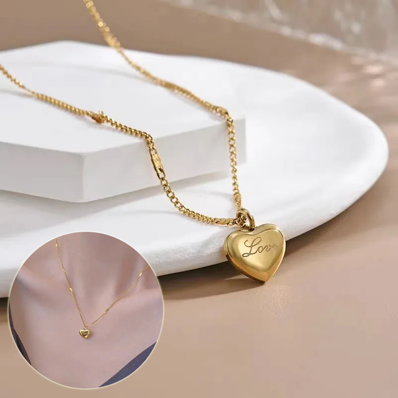 Stylish Vintage Heart Pendant Necklace for Women - Elegant Party Jewelry & Birthday Gifts - Image 2