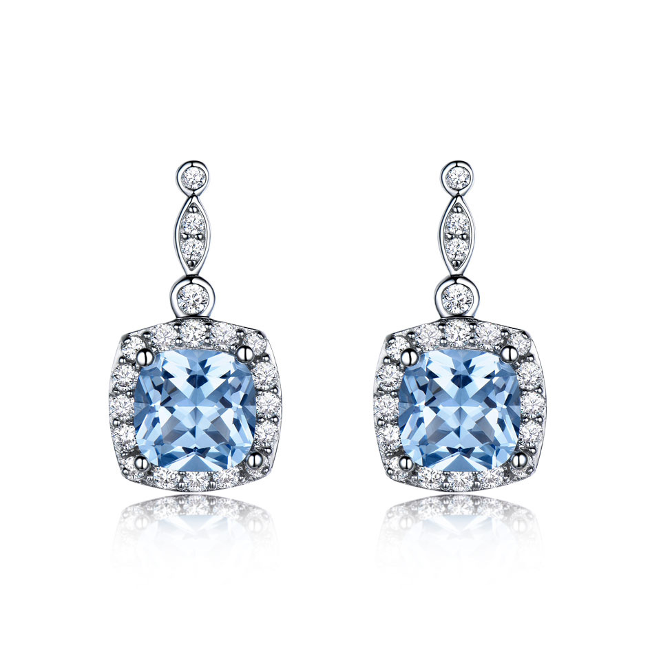 925 Sterling Silver Necklace with Sky Blue Topaz - Stunning Four-Piece Set - Image 7