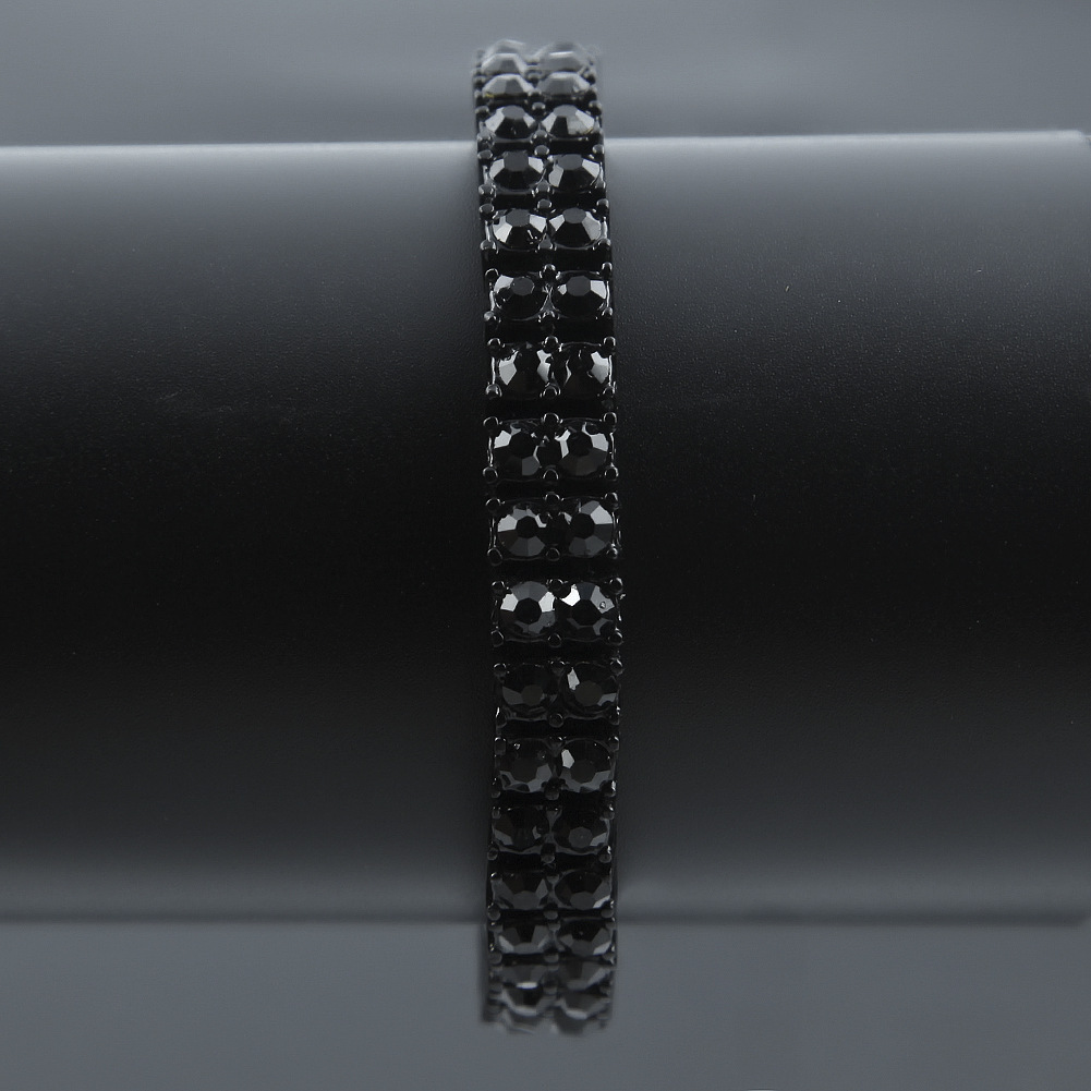 Europe and America Hip Hop Hot 2 Row Bling Rhinestone Bracelet for Men - NB02 - Image 11