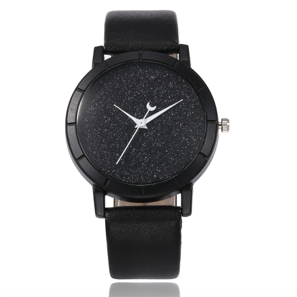 Elegant and Minimalist Gypsophila Belt Watch for Women - Frosted Moon Pointer Quartz Timepiece for Students and Couples