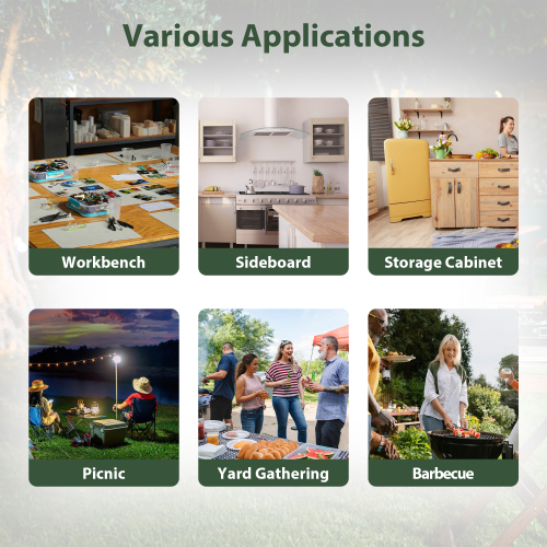 Premium Outdoor Grill Cart with Stainless Steel Tabletop, Storage & Wheels - Waterproof BBQ Serving Cart, Patio Kitchen Island with Hooks & Spice Rack - Image 6