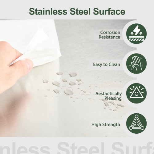 Premium Outdoor Grill Cart with Stainless Steel Tabletop, Storage & Wheels - Waterproof BBQ Serving Cart, Patio Kitchen Island with Hooks & Spice Rack - Image 14