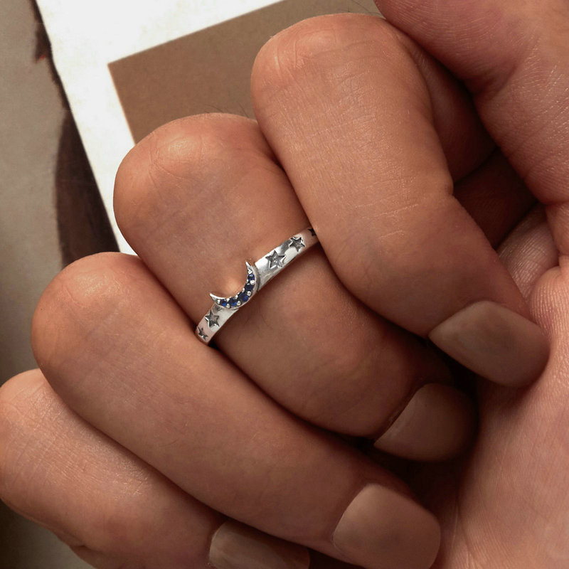 Vintage Sun Moon Star Couple Rings - Timeless Jewelry for Lovers - Image 7