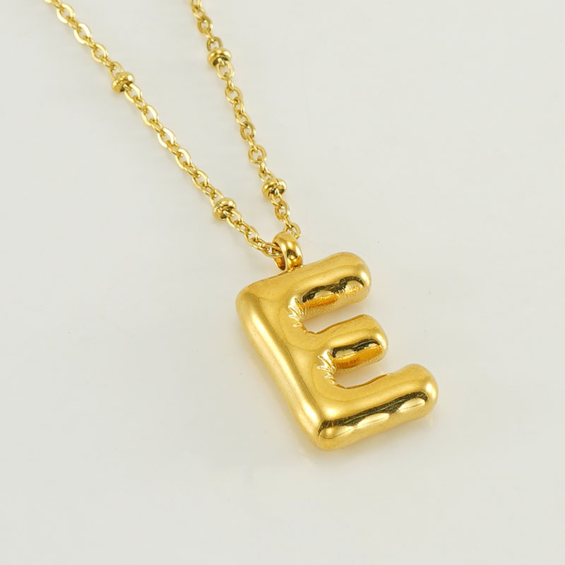 Trendy Women’s Bubble Letter Pendant Necklace - Stylish Fashion Accessory