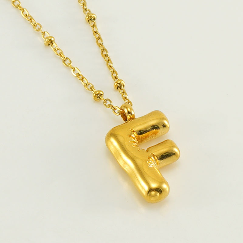 Trendy Women’s Bubble Letter Pendant Necklace - Stylish Fashion Accessory - Image 2