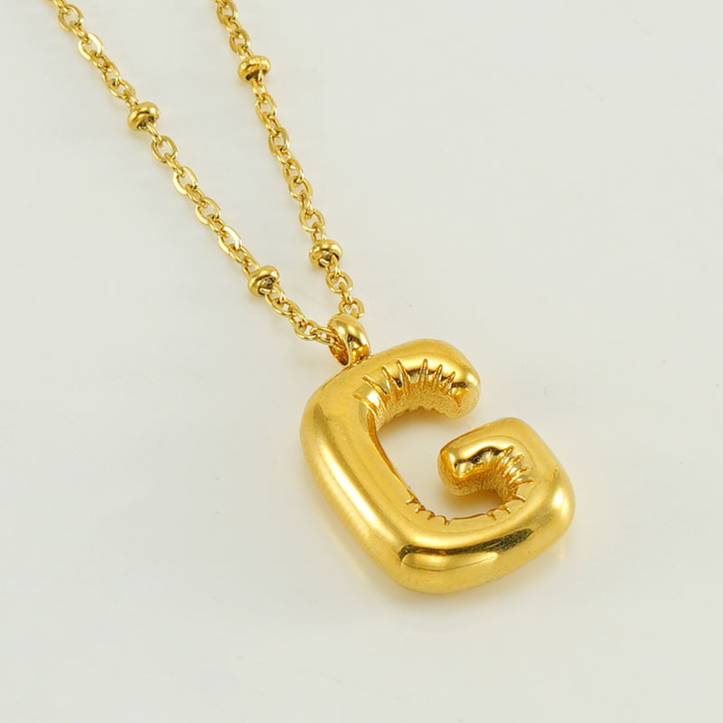 Trendy Women’s Bubble Letter Pendant Necklace - Stylish Fashion Accessory - Image 3