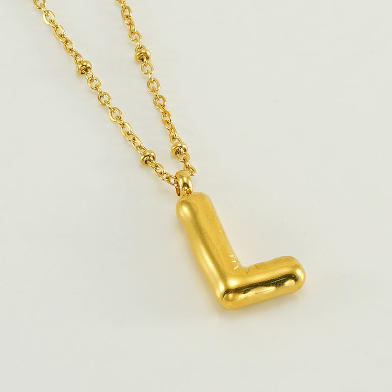 Trendy Women’s Bubble Letter Pendant Necklace - Stylish Fashion Accessory - Image 8