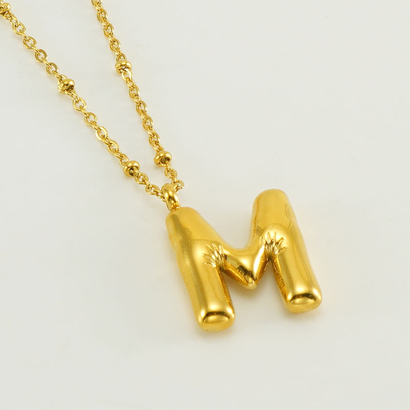 Trendy Women’s Bubble Letter Pendant Necklace - Stylish Fashion Accessory - Image 9
