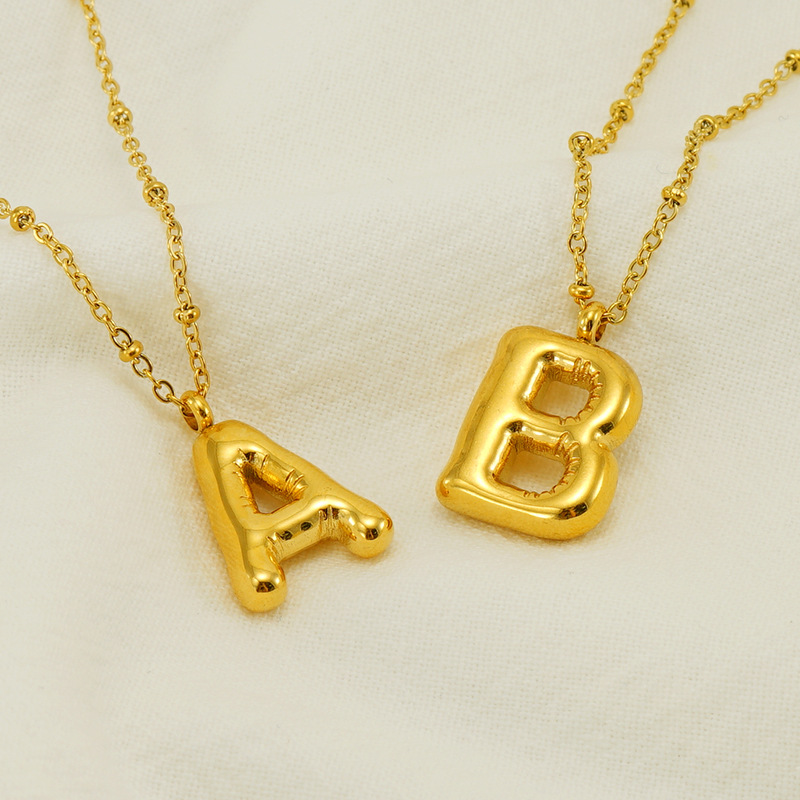 Trendy Women’s Bubble Letter Pendant Necklace - Stylish Fashion Accessory - Image 11