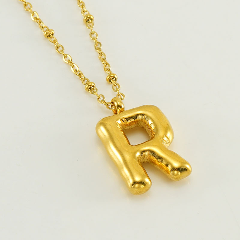 Trendy Women’s Bubble Letter Pendant Necklace - Stylish Fashion Accessory - Image 15