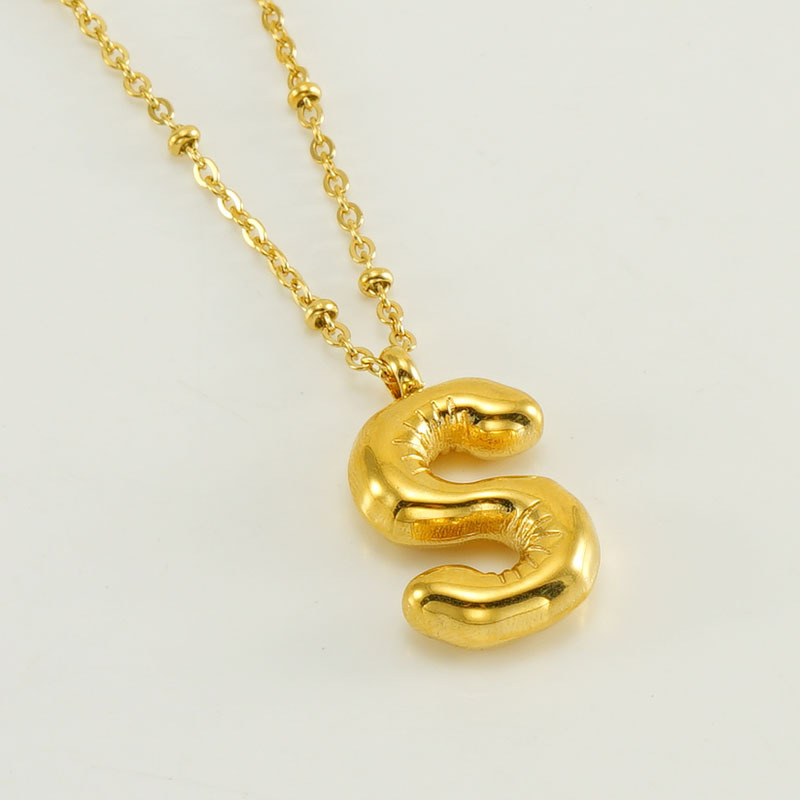 Trendy Women’s Bubble Letter Pendant Necklace - Stylish Fashion Accessory - Image 16
