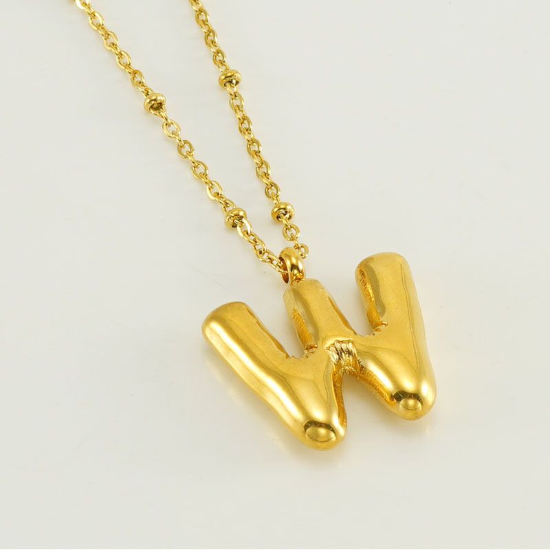 Trendy Women’s Bubble Letter Pendant Necklace - Stylish Fashion Accessory - Image 20
