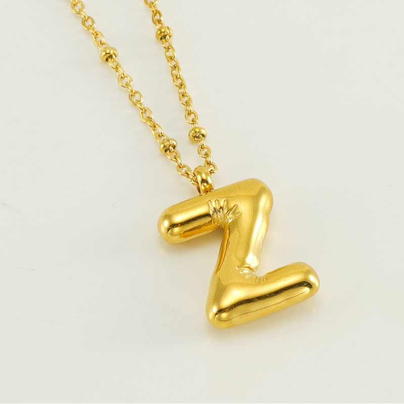 Trendy Women’s Bubble Letter Pendant Necklace - Stylish Fashion Accessory - Image 24