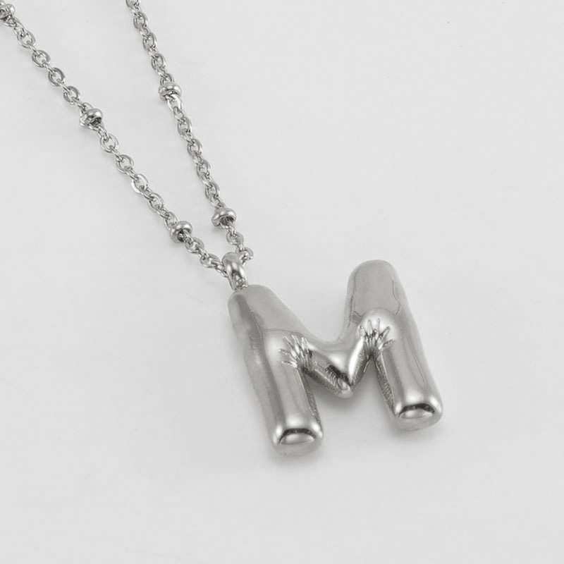 Trendy Women’s Bubble Letter Pendant Necklace - Stylish Fashion Accessory - Image 38