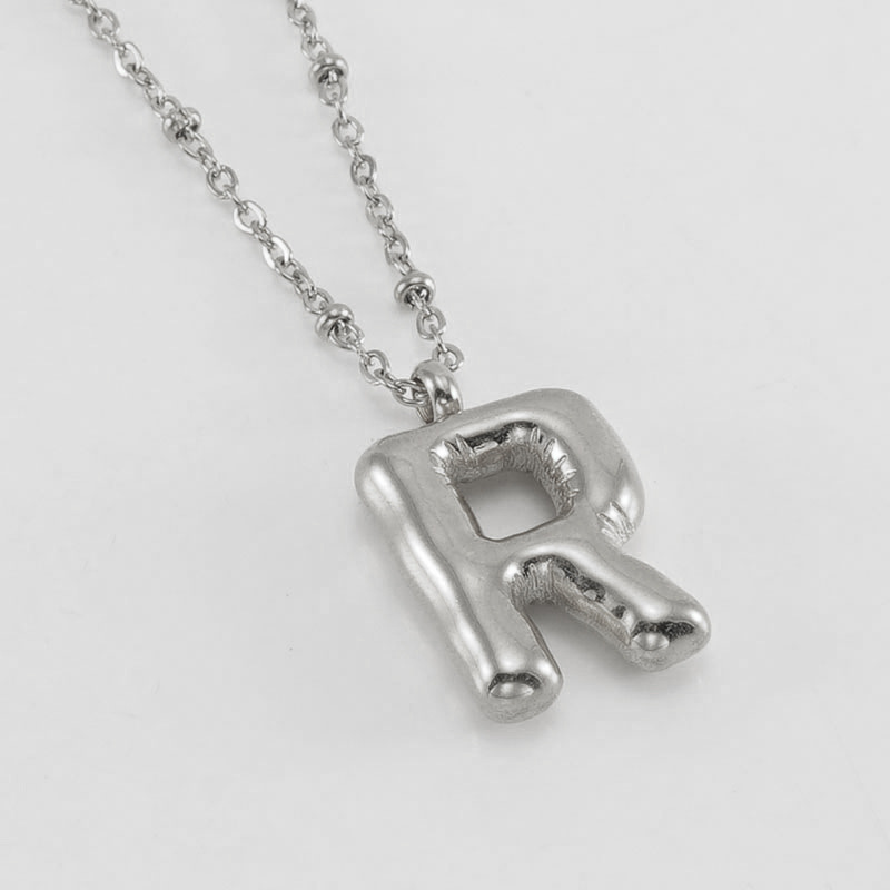 Trendy Women’s Bubble Letter Pendant Necklace - Stylish Fashion Accessory - Image 43