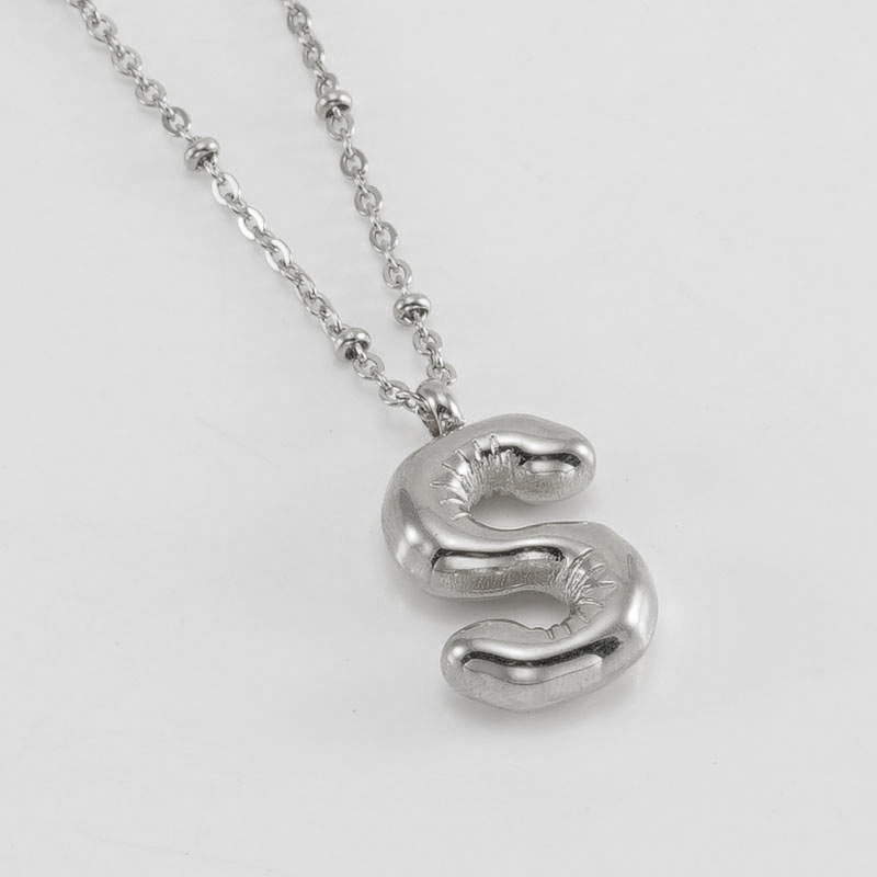 Trendy Women’s Bubble Letter Pendant Necklace - Stylish Fashion Accessory - Image 45