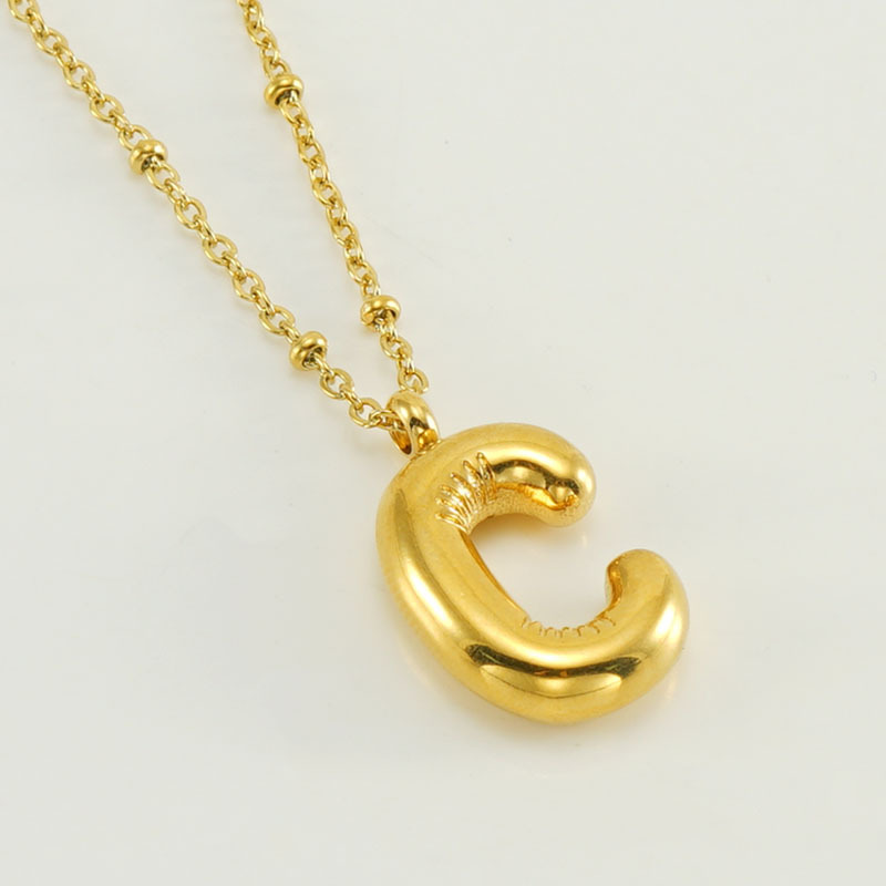 Trendy Women’s Bubble Letter Pendant Necklace - Stylish Fashion Accessory - Image 55