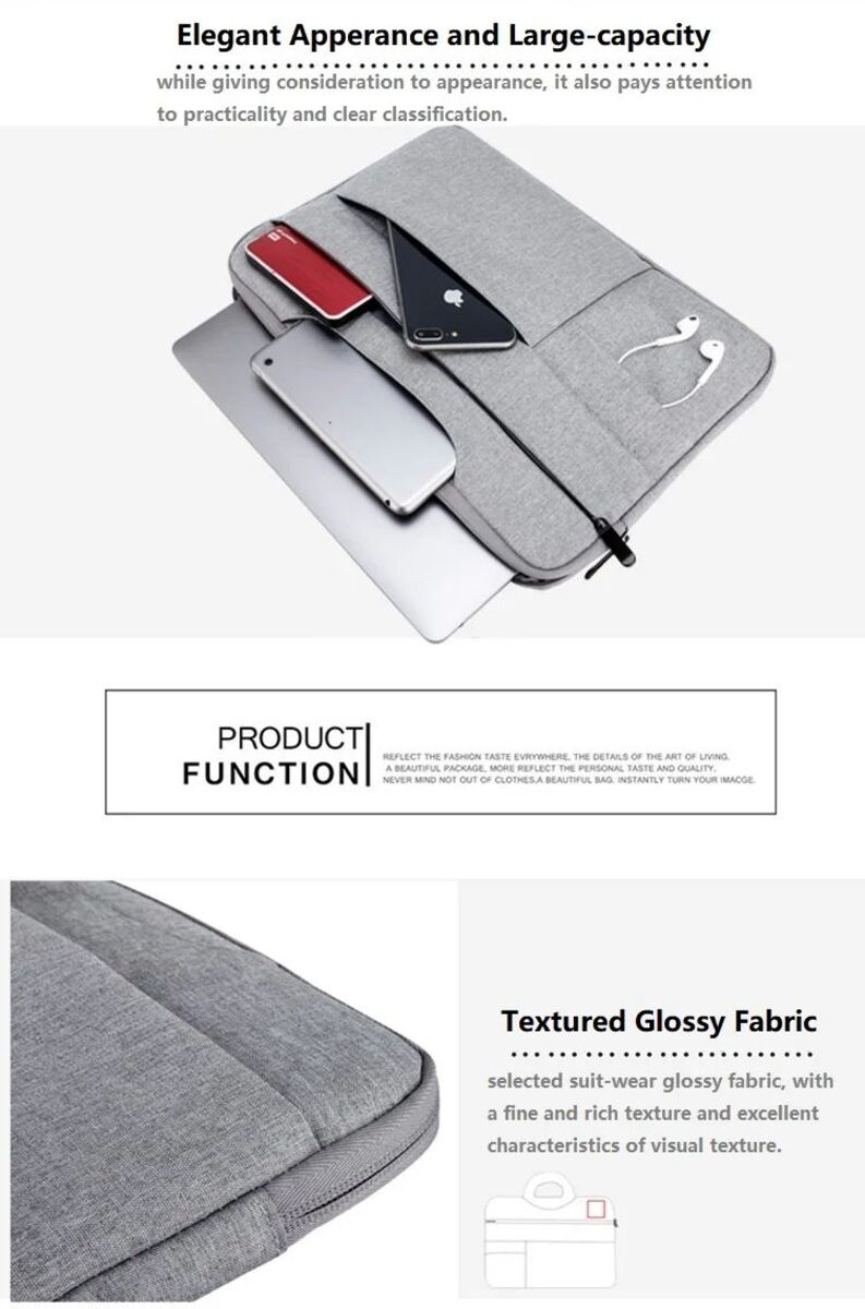 13-15.6 Inch Laptop Bag - Stylish Carrying Case with Shoulder Strap for Business, Leisure, or School Use - Image 2